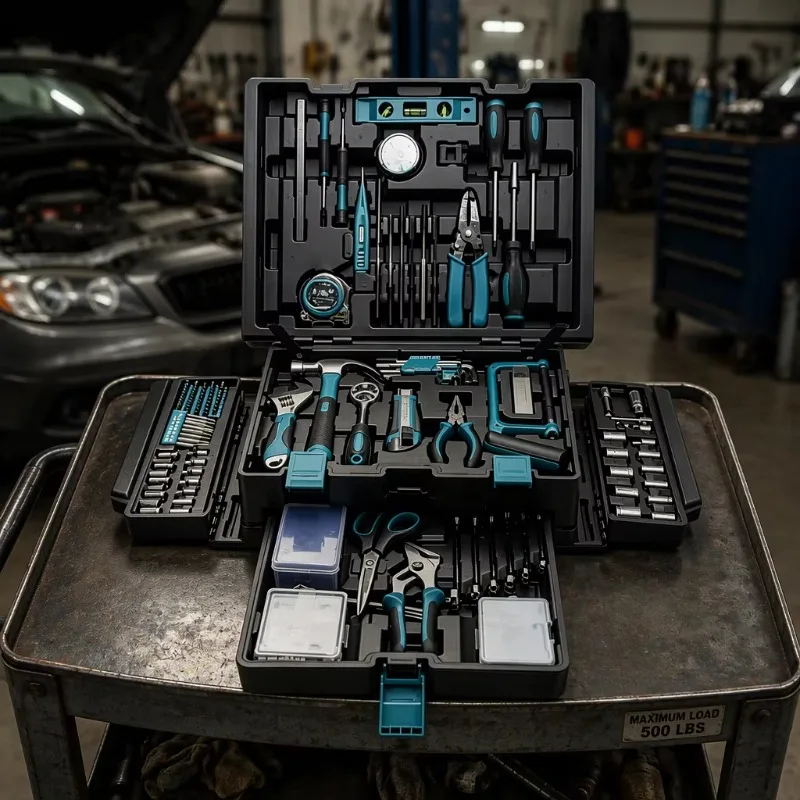 Multifunction Hand Tools Box Sets Hardware Manual Tool Box Set Socket Wrench Pliers Screwdriver For Mechanical Maintenance OEM