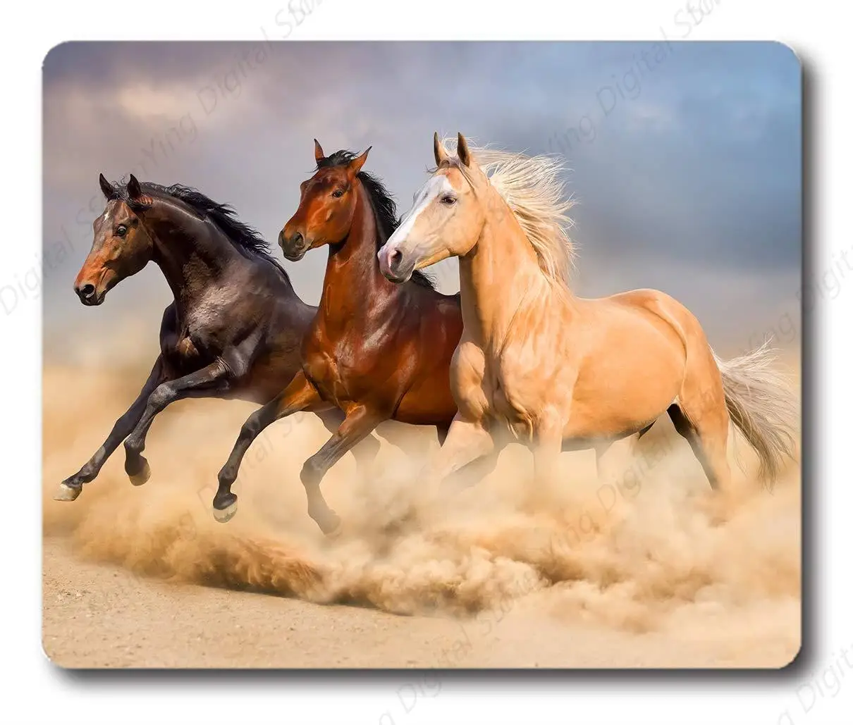 

Anti Slip Rubber Mouse Pad For Horses Running On Sandy Ground Suitable For Gaming Office Laptop Mouse Pad 18*22cm