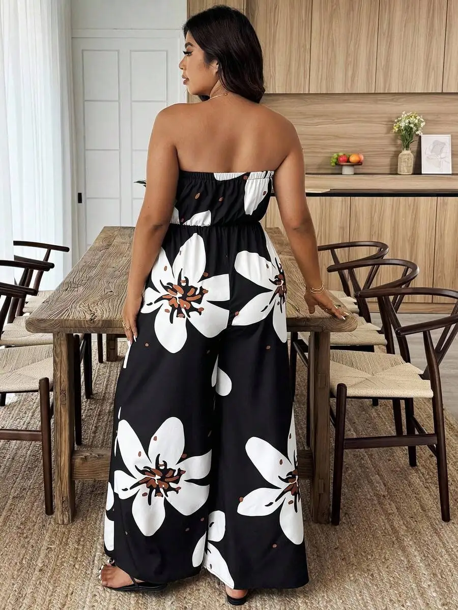 Mono sin tirantes de talla grande, de moda para el verano