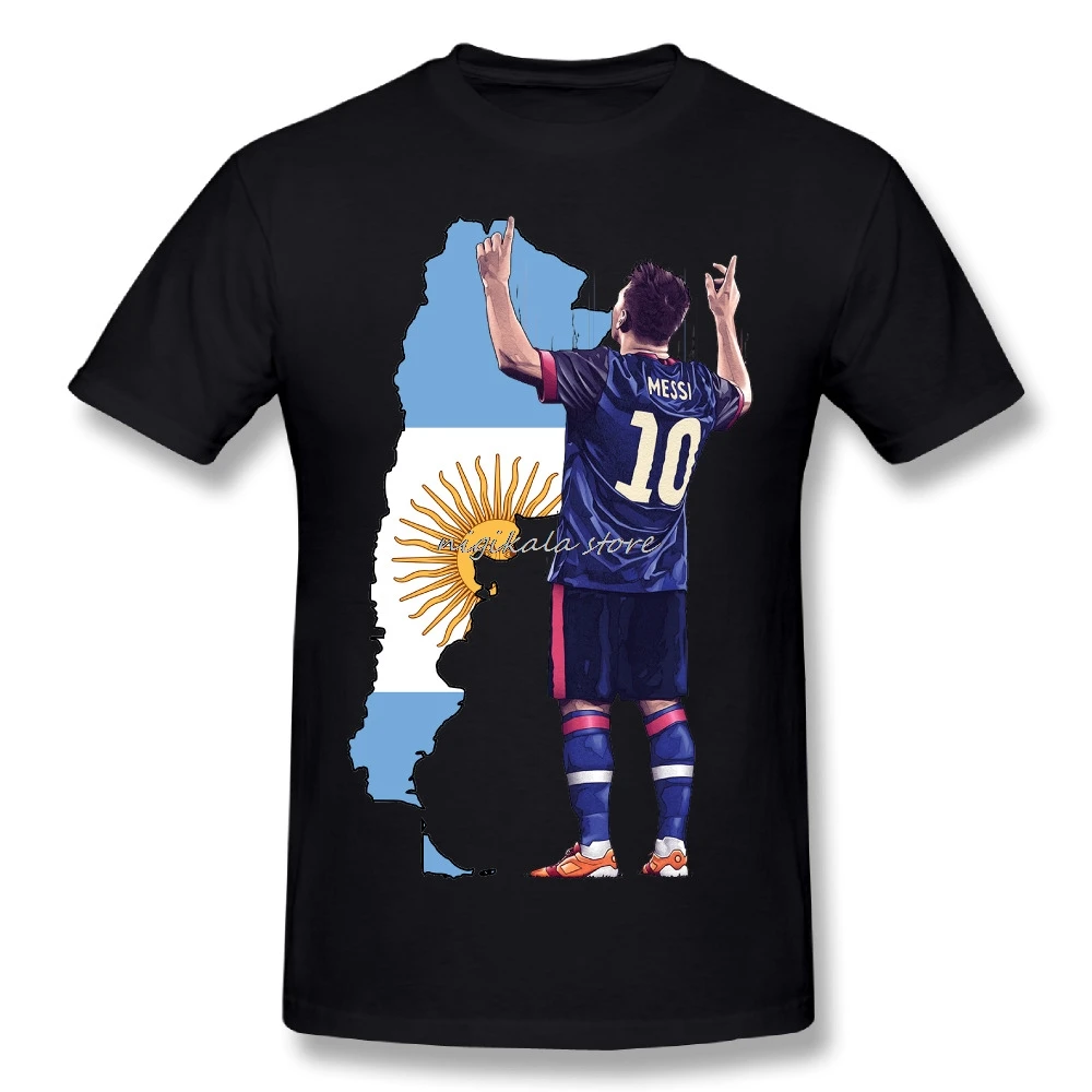 New Arrival funny Argentina World Lionel Messi T Shirt Popular Men Round Neck Design T-Shirts Cup