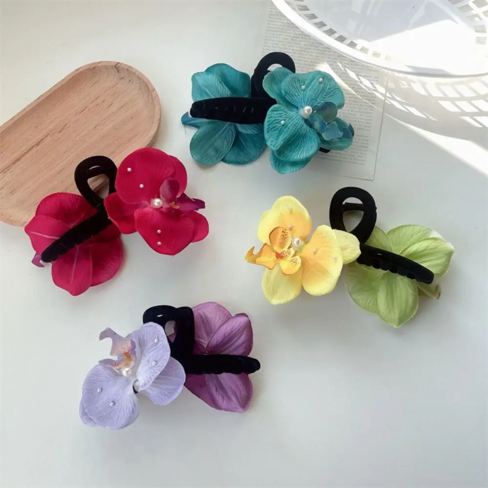 

Beauty Orchid Flower Hair Claw for Women Ponytail Clip Hair Clip Headwear Shark Clip Hair Accessories