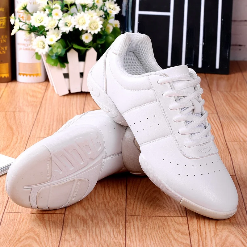 Child Competitive Aerobics Shoes Soft Bottom Fitness Shoes Men Women Jazz Shoes Professional Training Dance Sneakers Children