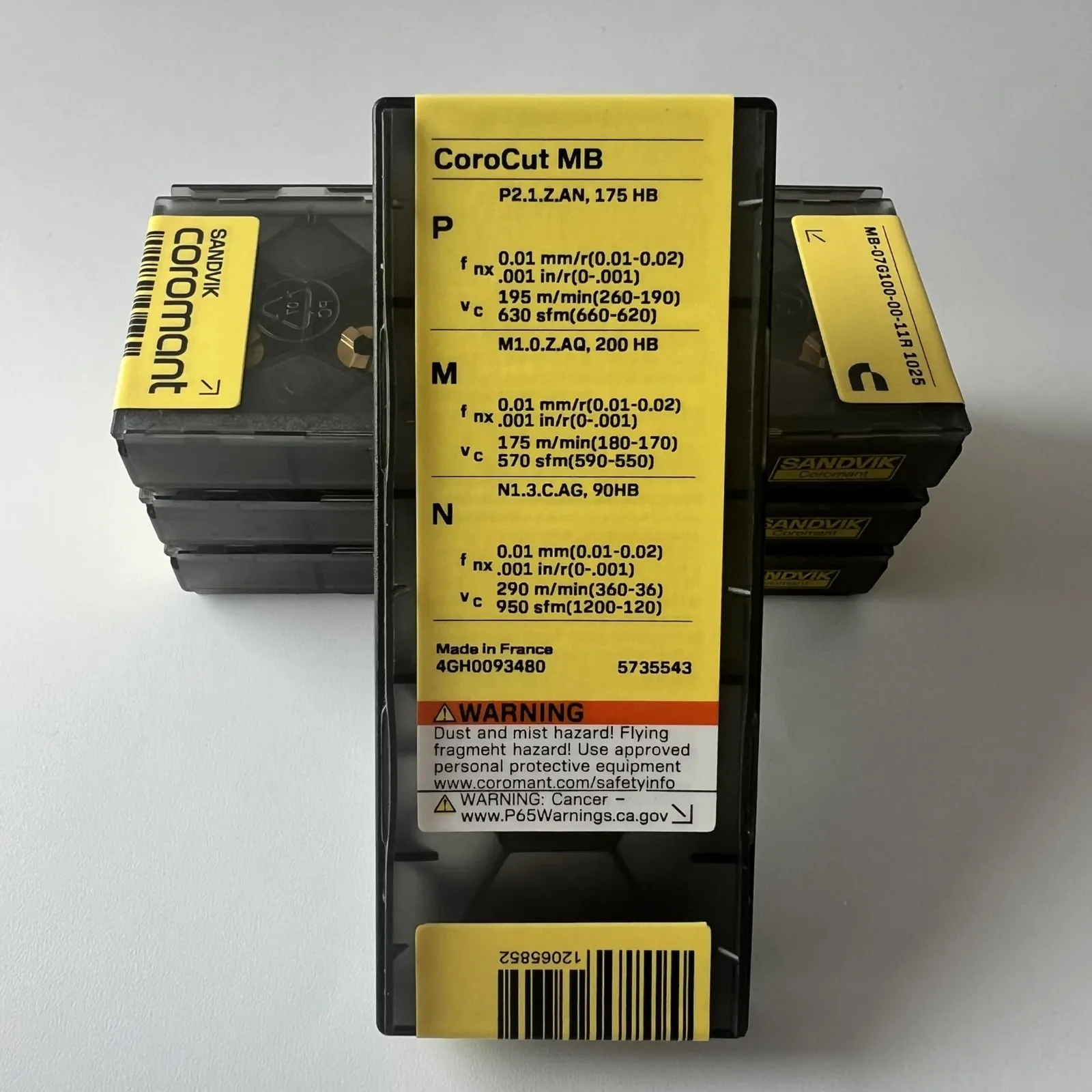 SANDVIK / MB-07G100-00-11R 1025 / شفرة سبائك الصلب السويدية الأصلية 10 قطع #5