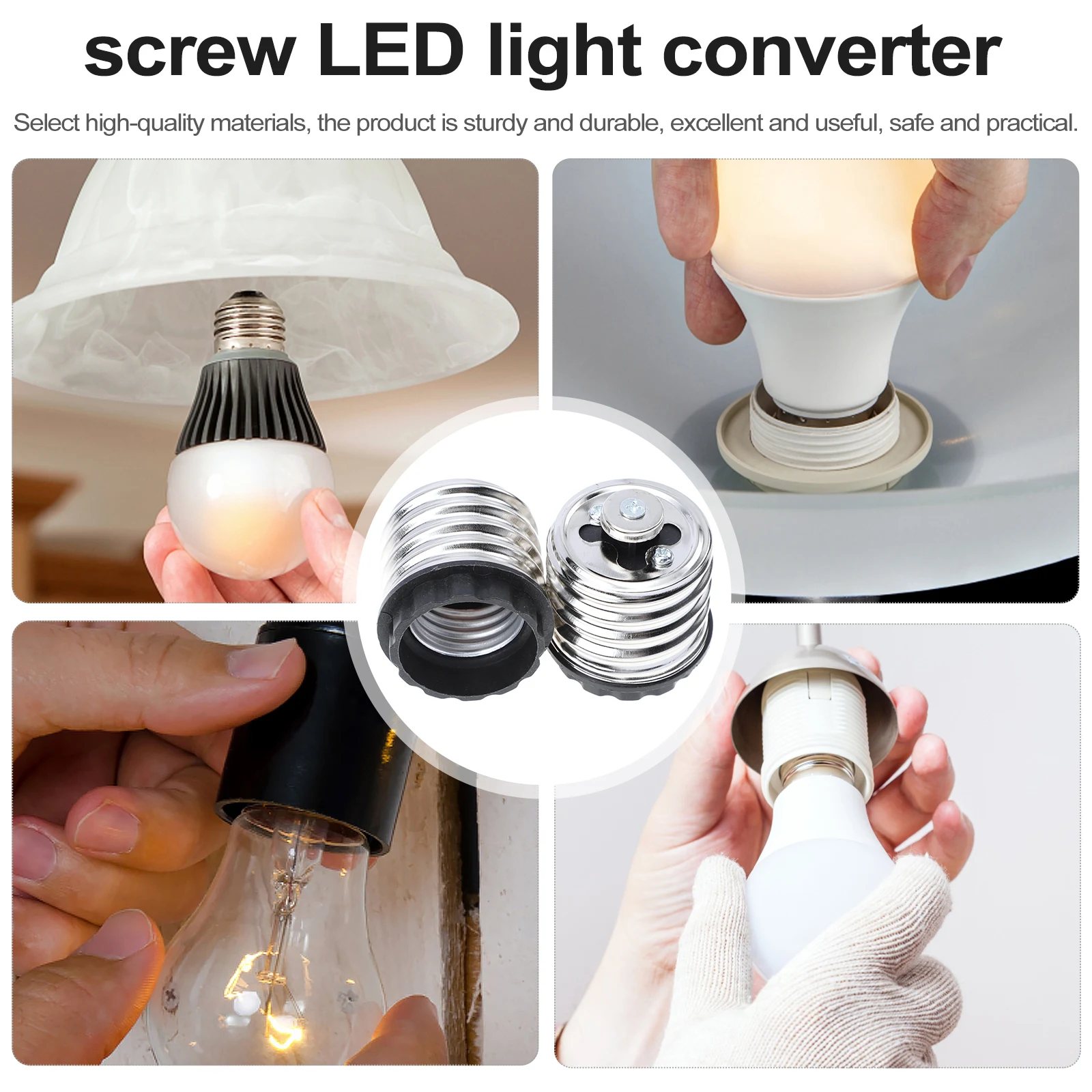 8 قطعة E40 إلى E27 LED محول الضوء مواد عالية الجودة قوي دائم سهلة الاستخدام لمختلف احتياجات الإضاءة #6