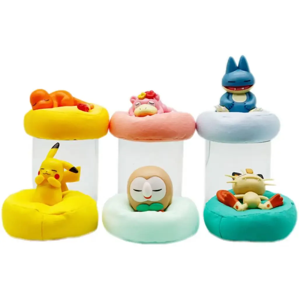 Anime Pokémon Blind Box Modellfigur 1-12 Stück Pikachu Schlaf-Serie Innenraumfigur Schlafende Position Spielzeug Geschenk für Freunde – Detail 11
