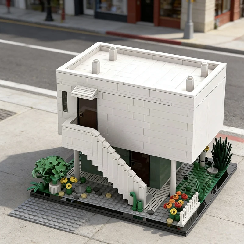 965 PCS Bouwmodel Villa Savoye MOC Aanpasbaar Modulair Bouwblok Technologie Model DIY Montage Speelgoed Cadeau