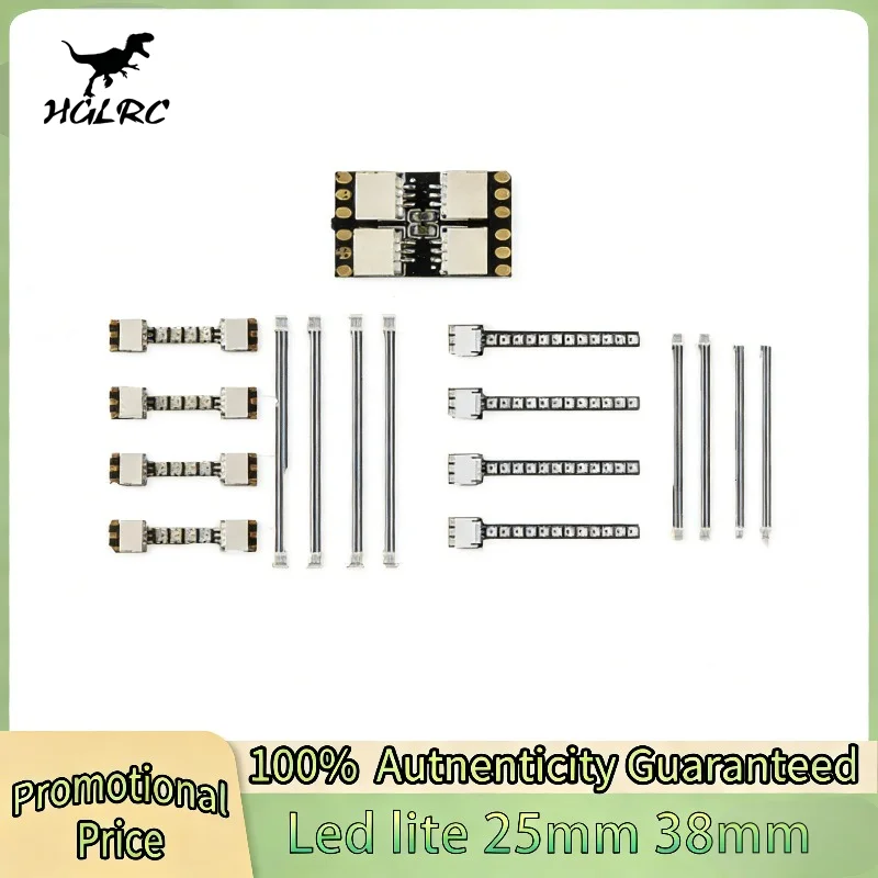 

4PCS HGLRC LED MINI (38mm) / LED LITE (25mm) RGB2020 12 Lamp Beads 38X7X5mm for RC Airplane FPV Freestyle Drones DIY Parts