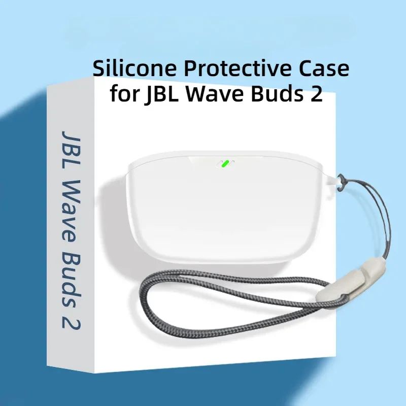 Case for JBL Wave Buds 2 Protective Nylon Lanyard Soft Cover Shells Anti Dust Sleeve Hand Rope Strap Accessories