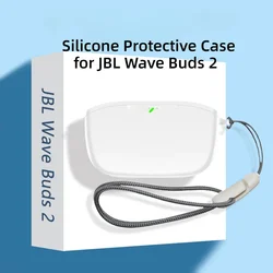 Case for JBL Wave Buds 2 Protective Nylon Lanyard Soft Cover Shells Anti Dust Sleeve Hand Rope Strap Accessories