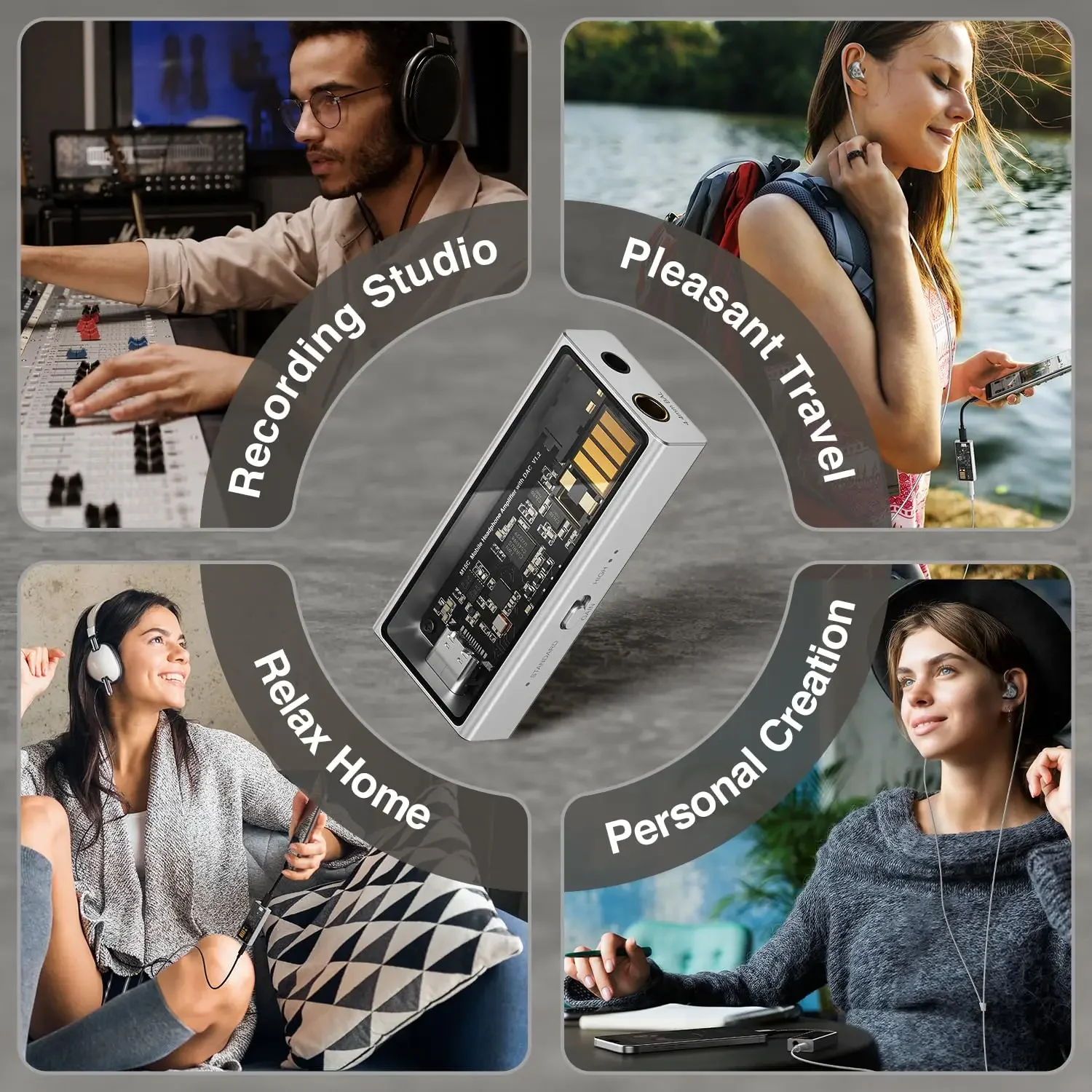 Questyle M15C المحمولة USB DAC & AMP أحدث الإصدار الرائد CS43198 فك سماعة مكبر كهربائي آلة المحمولة فك