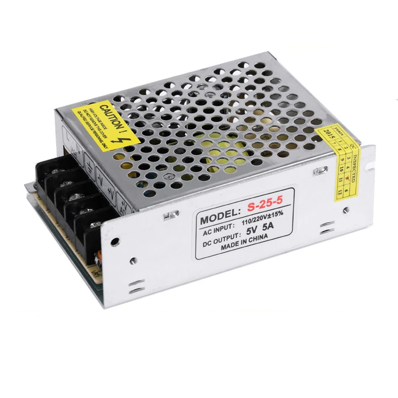 AC DC Schakelmodus LED Voeding 5V 5A 25W LED Driver DC5V Aluminium AC 110V 220V naar 5V Verlichting Transformator voor LED Verlichting