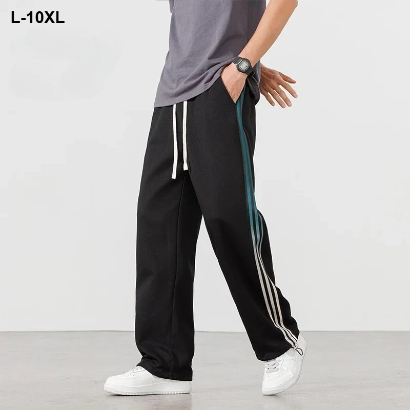 

Спортивные спортивные штаны мужские брюки размера плюс 8XL 9XL10XL 150 кг прямые 6XL свободные мужские повседневные длинные брюки большого размера для студентов