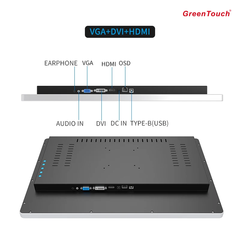 매끄럽고 반응성이 뛰어난 상호작용을 위한 고급 용량성 기술을 갖춘 22인치 터치스크린 모니터