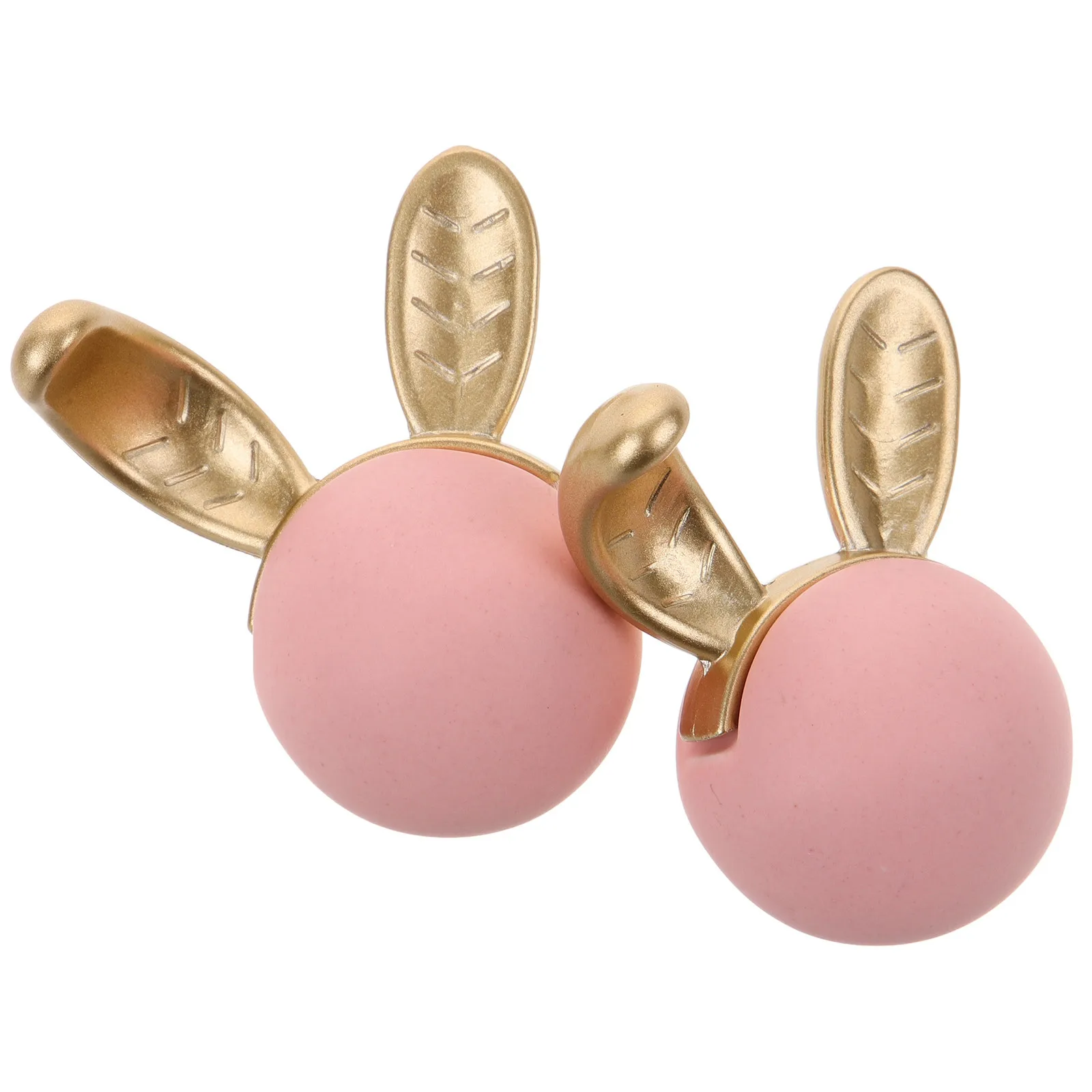 

2Pcs Adorable Rabbit Head Cabinet Knobs Ceramic Zinc Alloy Small Dresser Drawer Handles Decorative Pulls Dresser Knobs