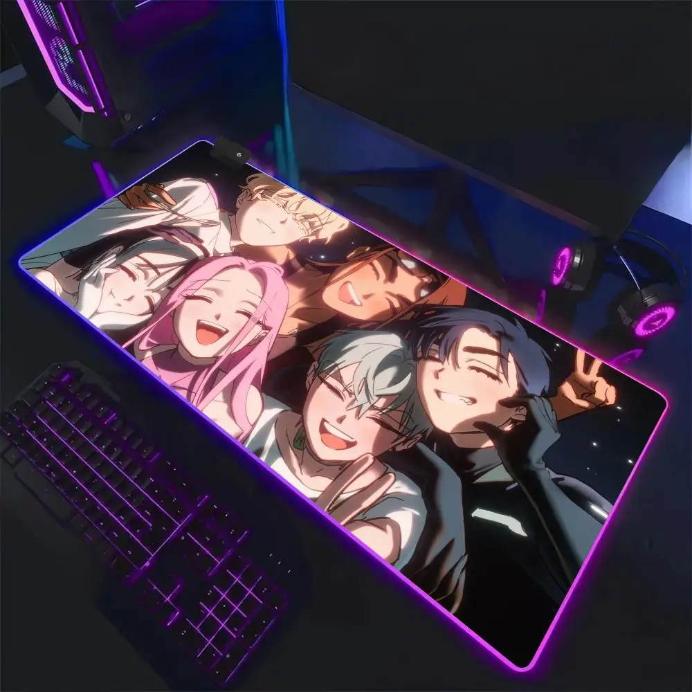Alien Stage Mouse Pad RGB,Gaming Mat Led Mousepad，Extended,Large RGB Mat,SoftPad,DeskMat,Glowing Pad