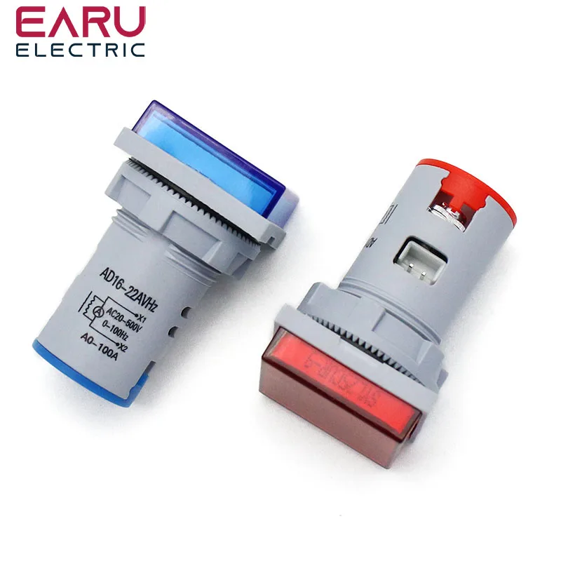Imagem -04 - Digital Quadrado Led Voltímetro Amperímetro Hertz Medidor Luzes de Sinal Tensão Freqüência Atual Combo Medidor Indicador Tester ac 20500v