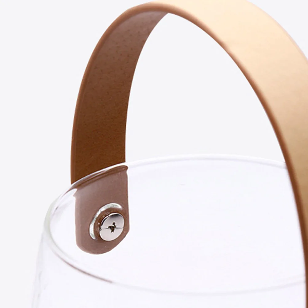 

Handheld Glass Plant Pot Holder Succulents Air Plants Vase Wall Hanging Home Office Store Size S Black