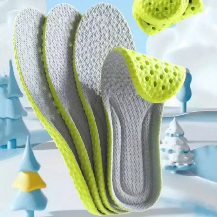 

6 пар зеленых спортивных стельок, удобные и амортизирующие, с поддержкой свода стопы, подходят для ежедневного ношения и использования.