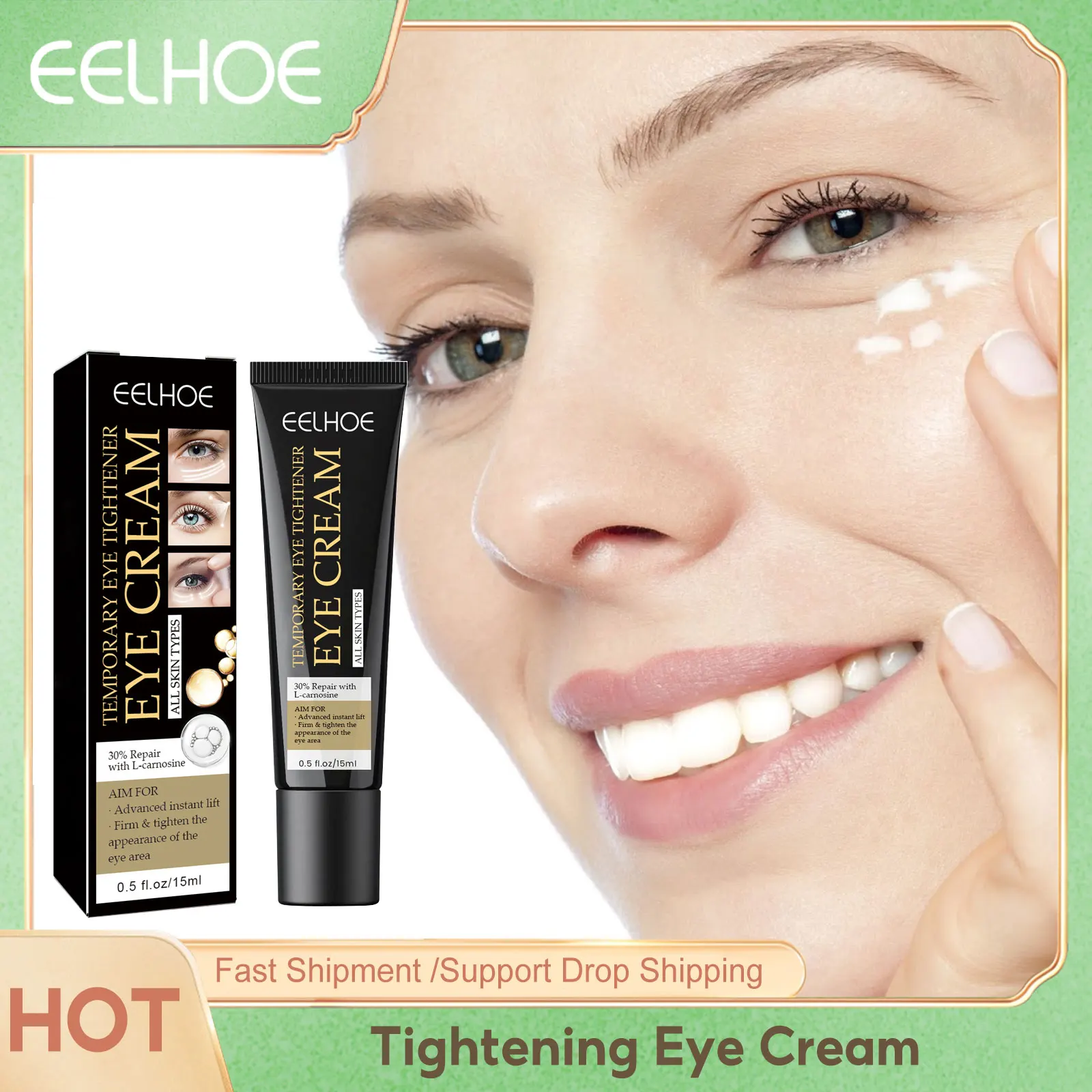 Instant Firm Eye Tightening Cream Remove Dark Circles Eye Bags Improve Puffiness Moisturizing Anti Aging Instant Lift Eye Cream