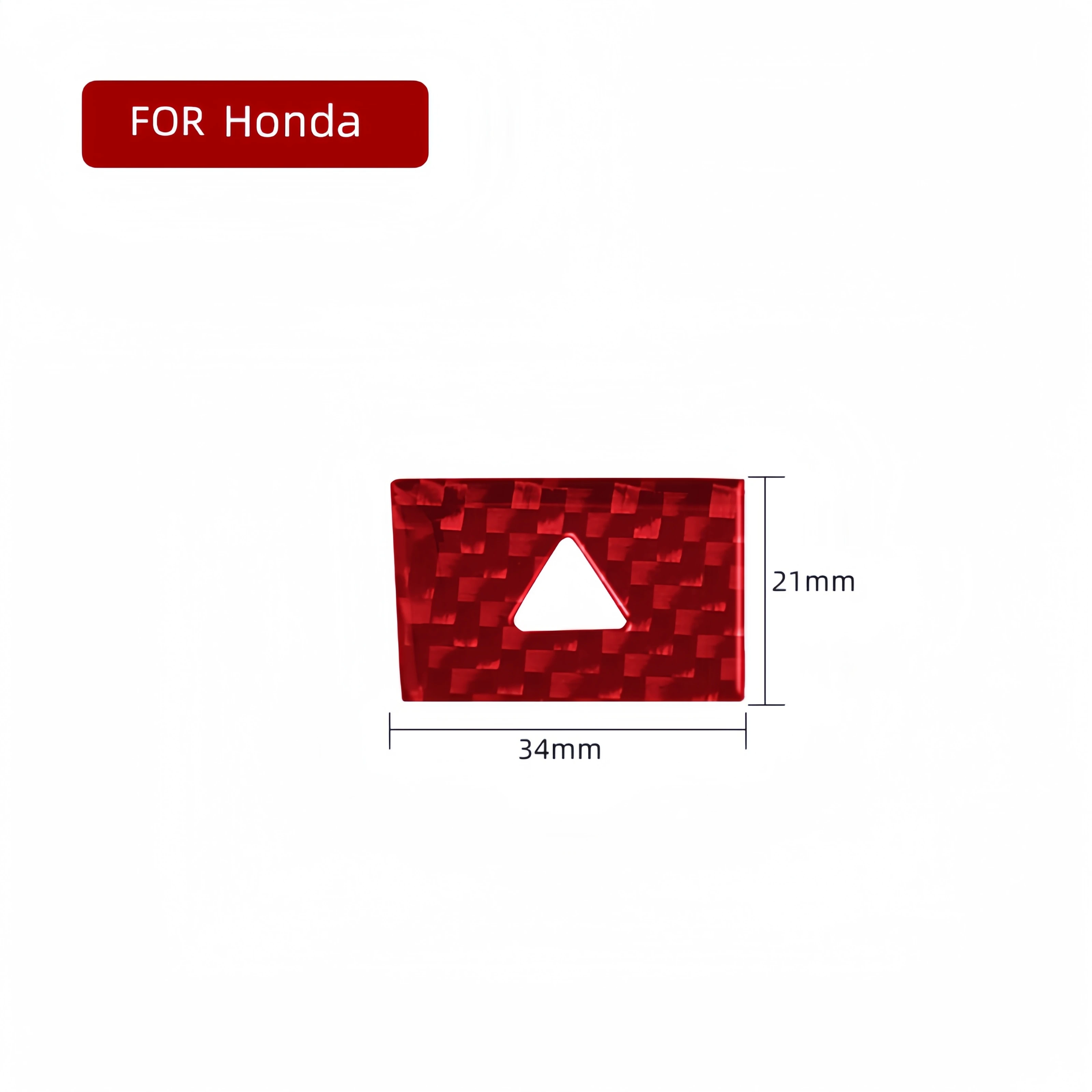 For Honda Civic 11th Gen 22-23 Car Double Flash Frame Cover Trim Sticker Warning Light Switch Carbon Fiber Acessório Para Carro