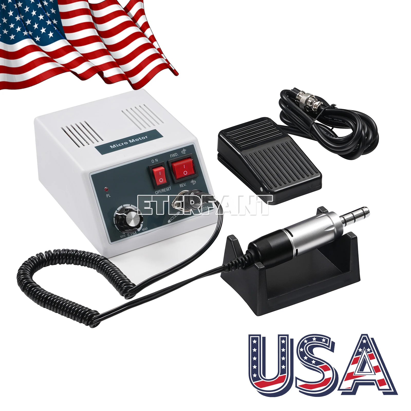 

ETERFANT Dental Micro Motor Electric Handpiece Polishing 35K RPM Polisher+Marathon Electric Micro Motor Polisher N3 S05 0-35K