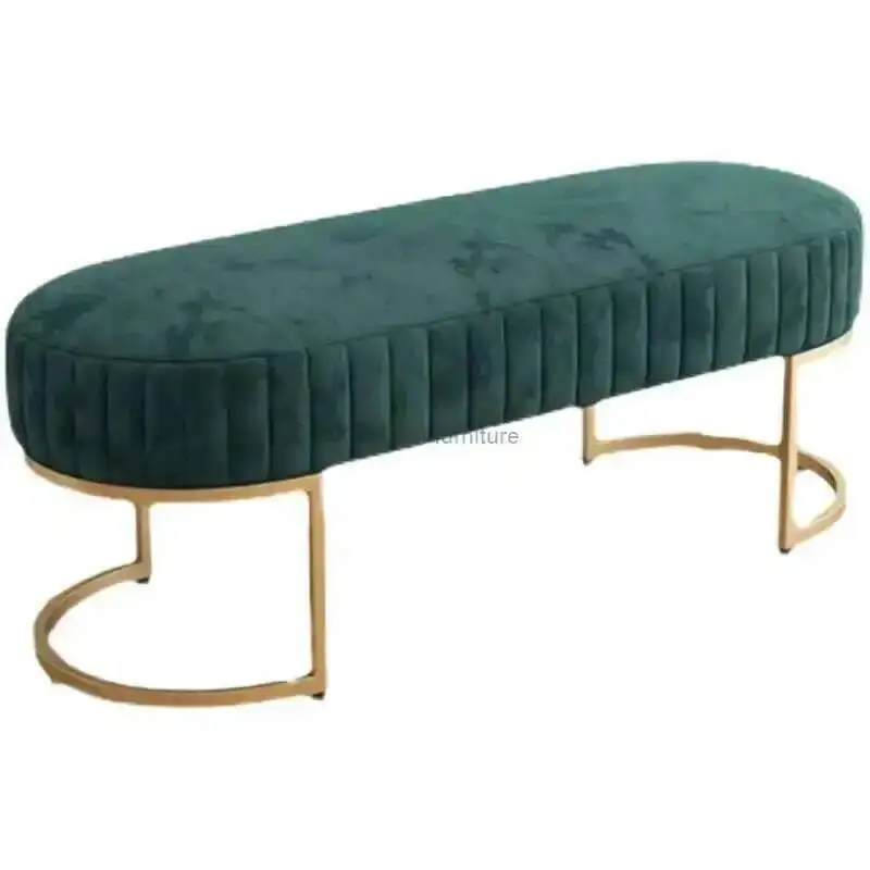 

Living Nordic Soft Velvet Bed Footrest Ottoman Room Furniture Home Bedroom Luxury Pouf Bench Entrance-hall Shoes Stool B
