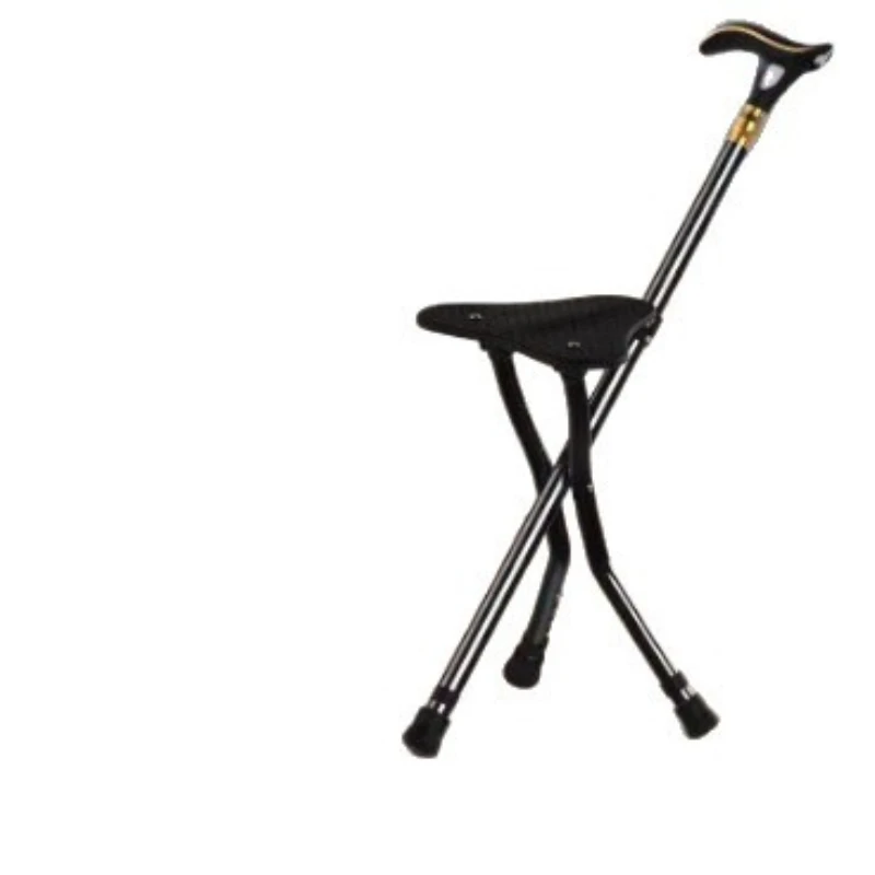 

Quality elderly cane chair dual-purpose sitting non-slip light go out with stool for the elderly