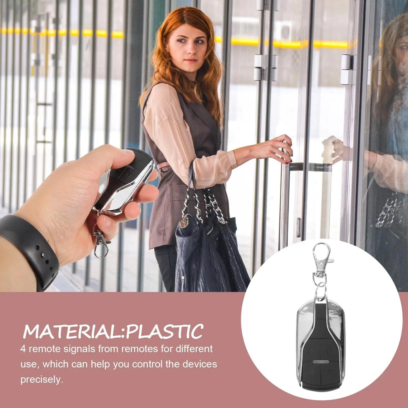 Universal 4 button Remote Control for Gate Garage Electric Cars Plastic Remotes Replacement Key Fob Roll Up