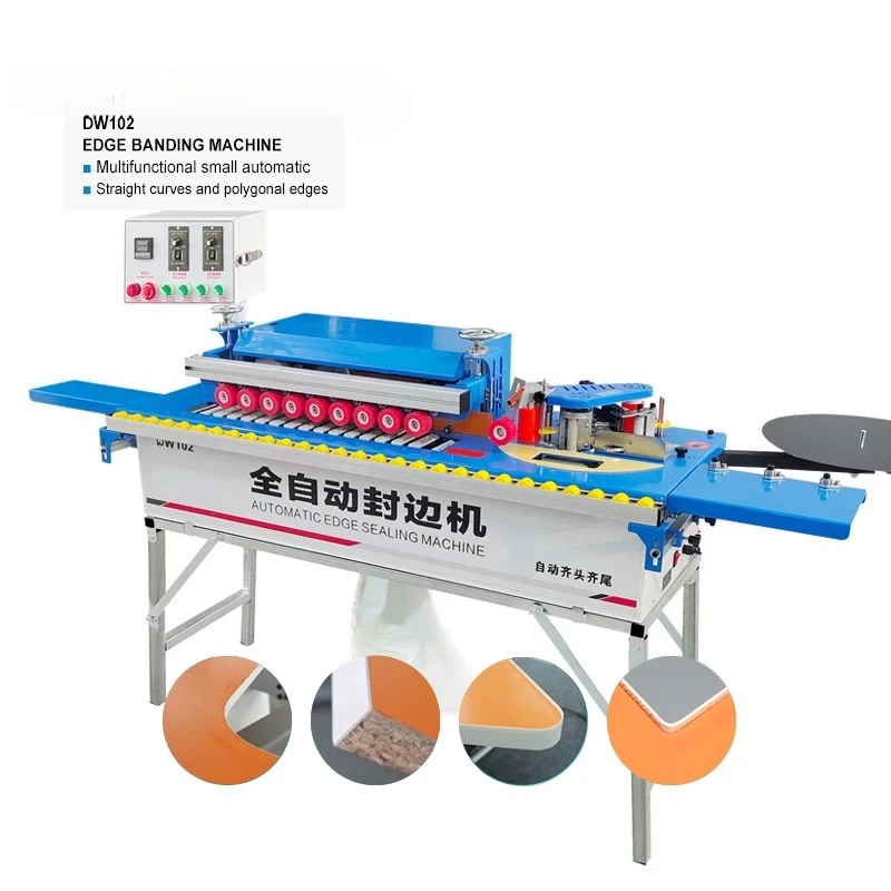 DW102 Mdf Automatic Edge Banding Machine Straight Bevel Pre-milling Corner Trimming for Plywood Production Core Components Motor