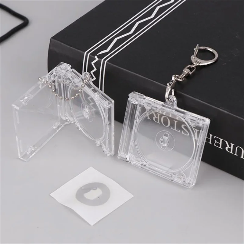 Mini Functional CD Disc Case Key Chain Peripheral Commemorative Album Key Holder For DIY Backpack Pendant﻿