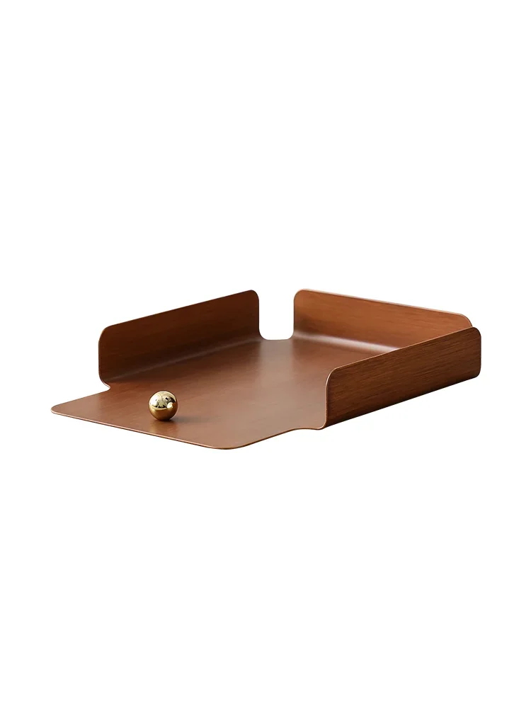 

Modern Luxury Wood Grain Tissue Holder Office Desktop Creative Storage Decoration Soft Decoration