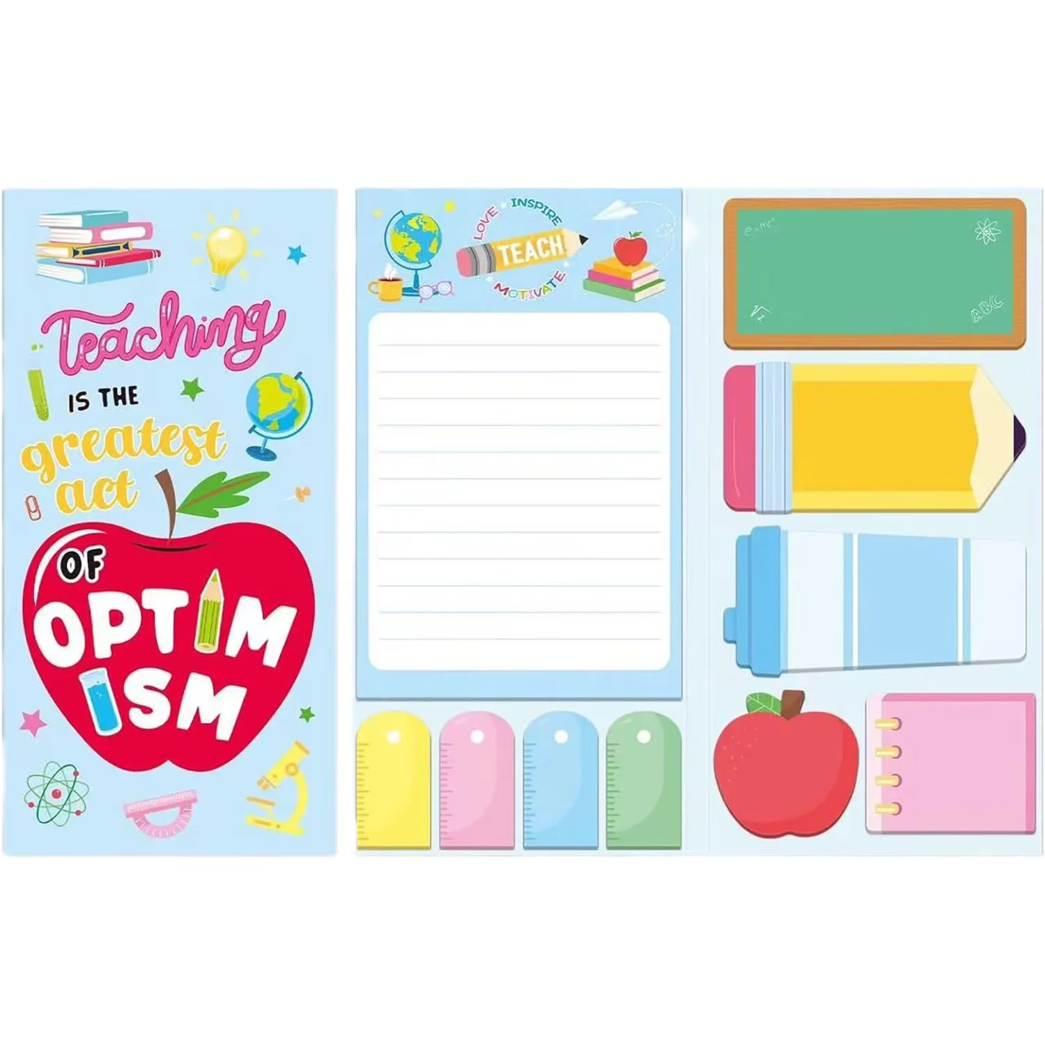 Teachers' Day Theme Sticky Note Combination This multi-piece set of cute school themed handbill stickers cartoon Sticky notes