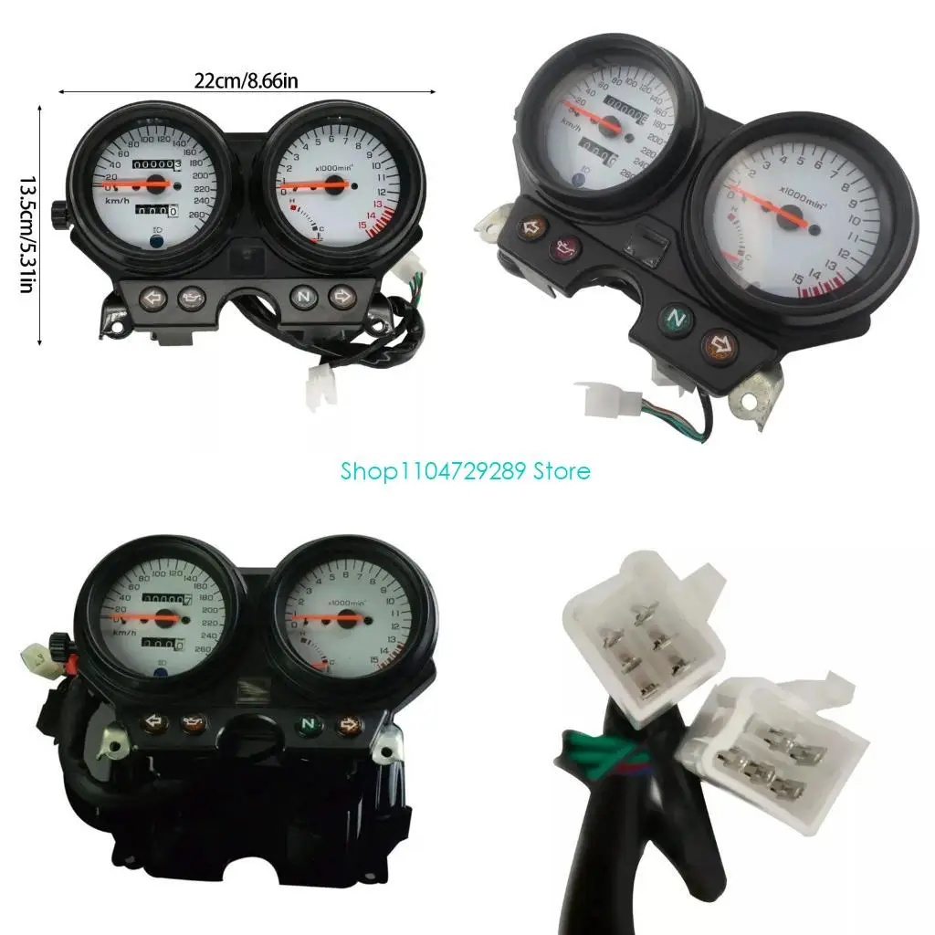 

D8KE Shockproof Motorbike Speed Cluster Gauge High Resolution Screen 0-180Km/H Measurement Precise Riding Analytics for CB600