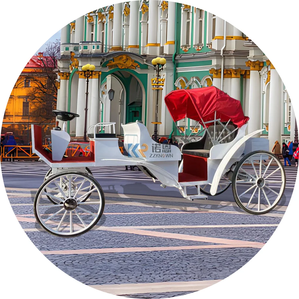 New Arrival Wedding Horse Drawn Cart Luxury Electric Royal Carriage Wholesale Price Sightseeing Horse Carriage On Sale