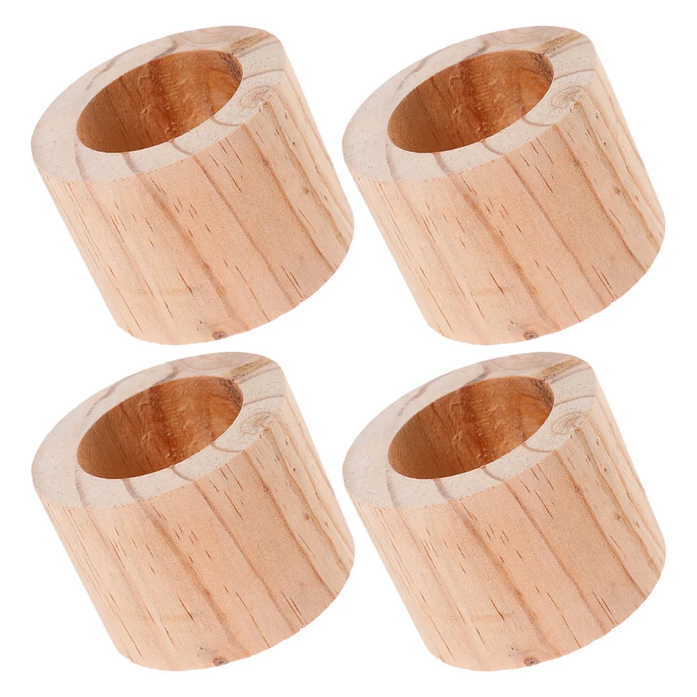 

4 Pcs Succulent Plant Pots Indoor Flowerpot Bonsai Succulents Home Desktop Wooden Planter