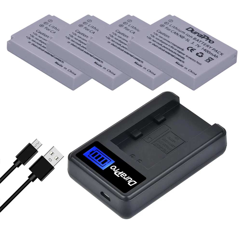 NB-5L Bateria NB 5L NB5L Battery + LED Charger for Canon Powershot S100 SX200 SX210 IS SX230 HS SD790 SD850 SD890