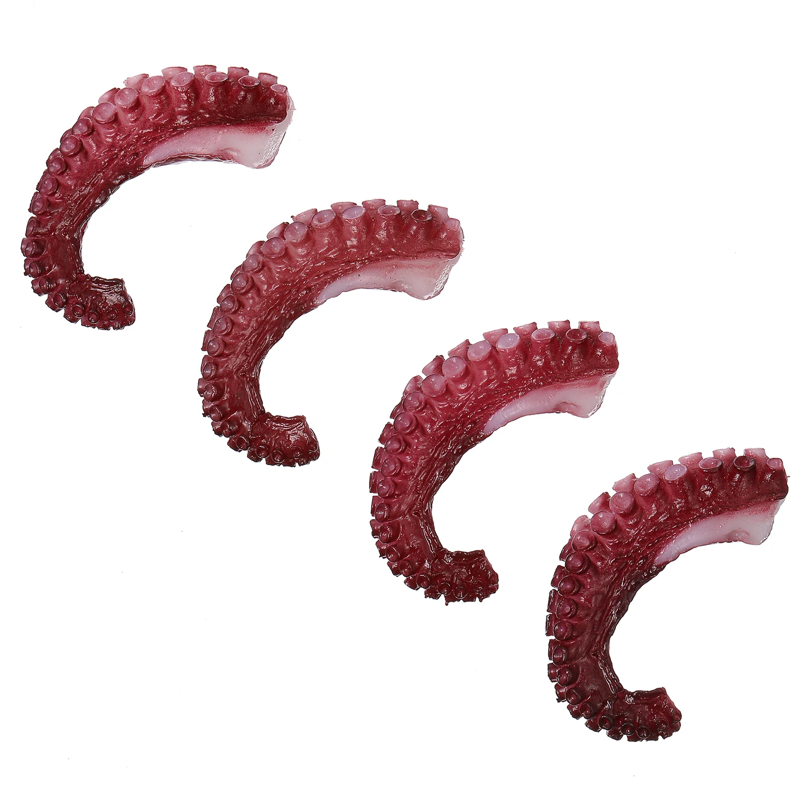 4 Pcs Model Simulation Food Baby Sea Animal Toys Octopus Claws Ocean Pvc Tentacles Plush Party Decors Fake