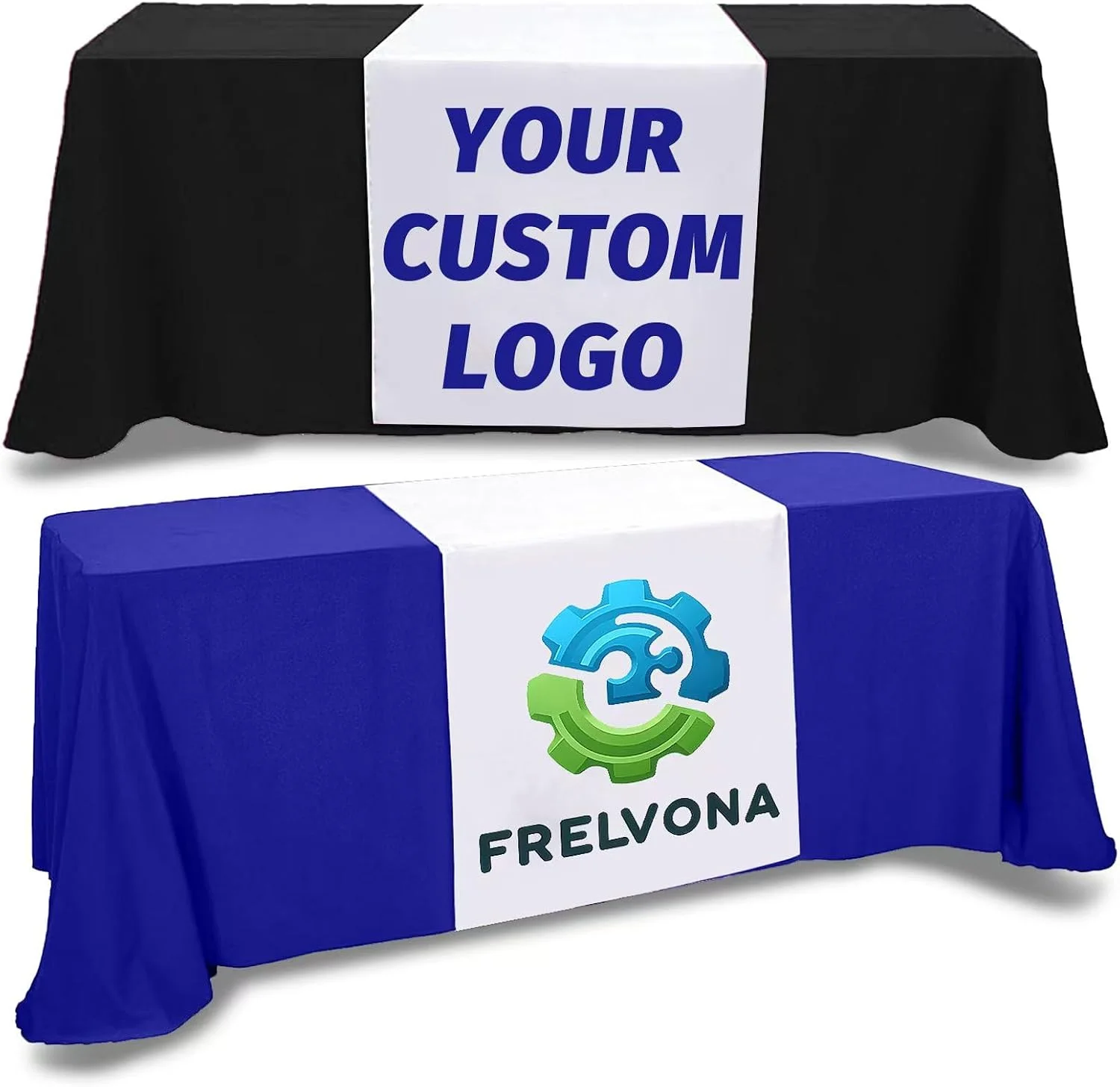 

Custom Table Runner with Business Logo Customzied Signs Personalized Vendor Display Supplies Customizable Promotional Items