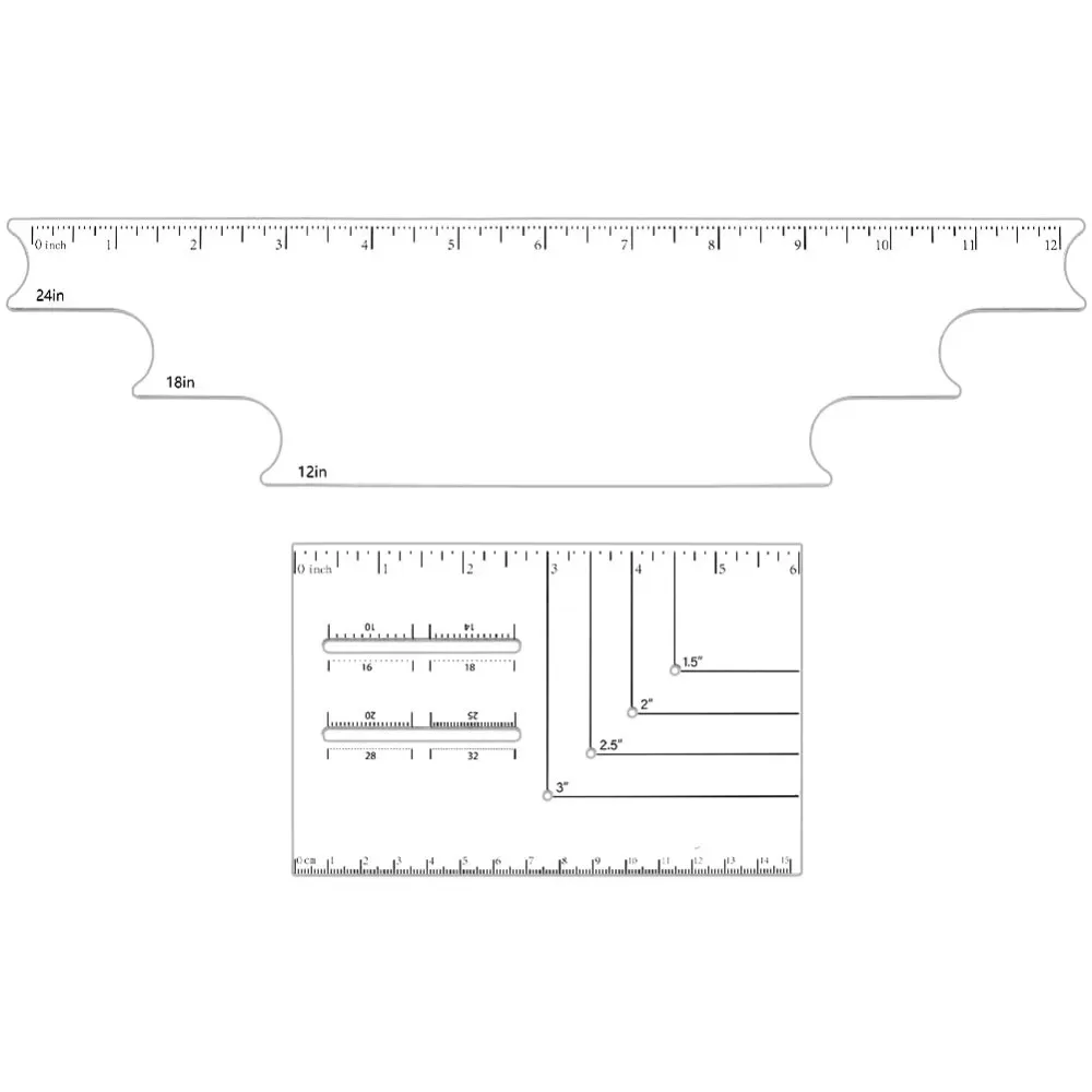 

2 Styles Acrylic Cross Stitch Reference Tools Thread Cutting Ruler Corner Gauge Cross Stitch Corner for Tailor Craft Tool