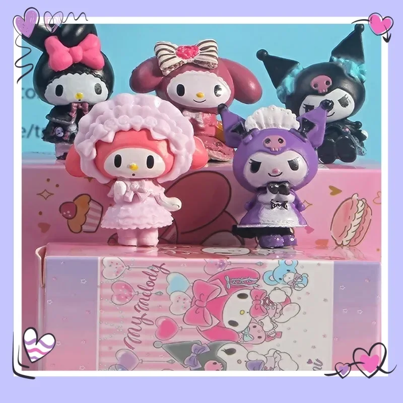 

Sanrio Kuromi Doll Model Action Anime Figures Kuromi Mymelody Doll Model Toys Cute Cartoon Esports Room Desktop Ornaments Gifts