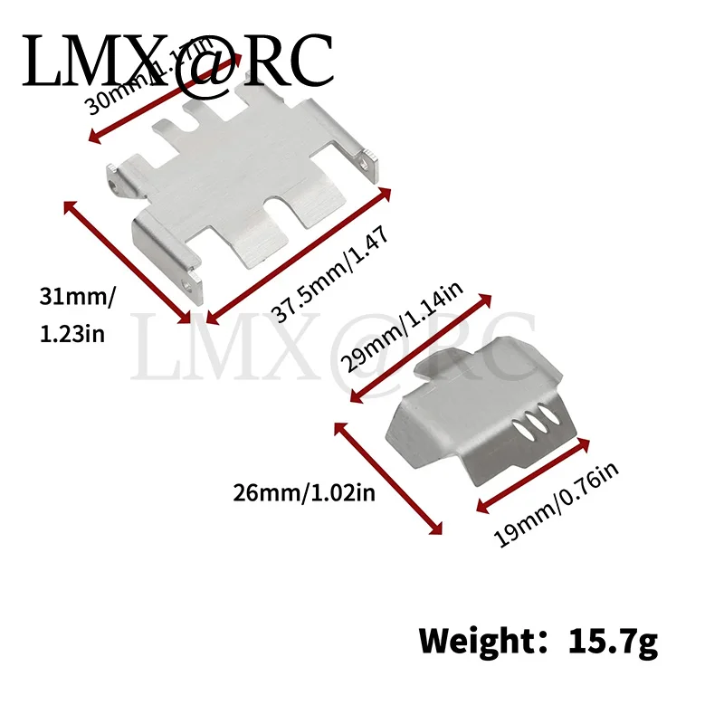مجموعة ألواح التزلج الواقية من الفولاذ المقاوم للصدأ ، درع الشاسيه ، قطع غيار ترقية سيارة الزاحف بالتحكم عن بعد ، محور TRX4M ، ، ، ، 1.3