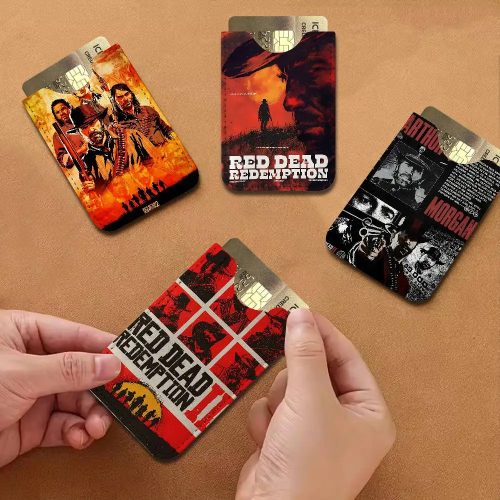 Portefeuille fin en cuir PU universel Game TV-Red-Dead-Redemption, organiseur de cartes d'identité et de cartes de crédit, support compact et portable pour l'extérieur