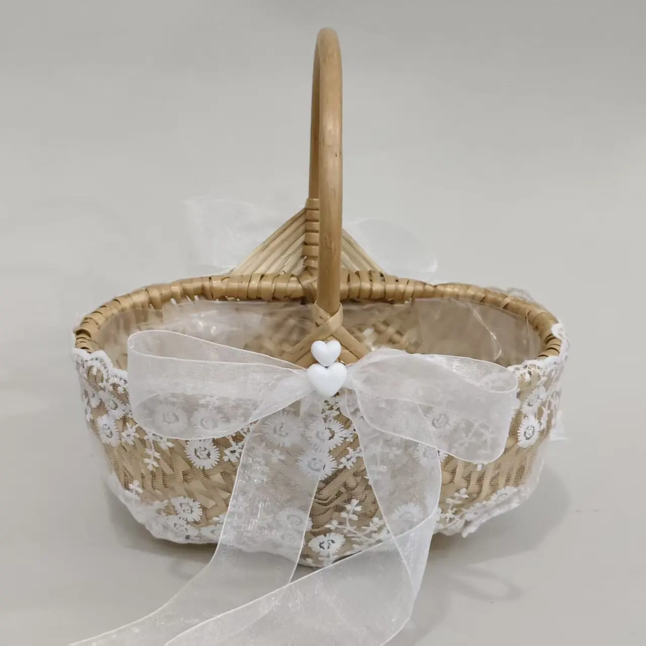 

Романтическая цветочная корзина в западном стиле для подружки невесты, практичный подарок на свадьбу или день рождения, корзина с цветами.