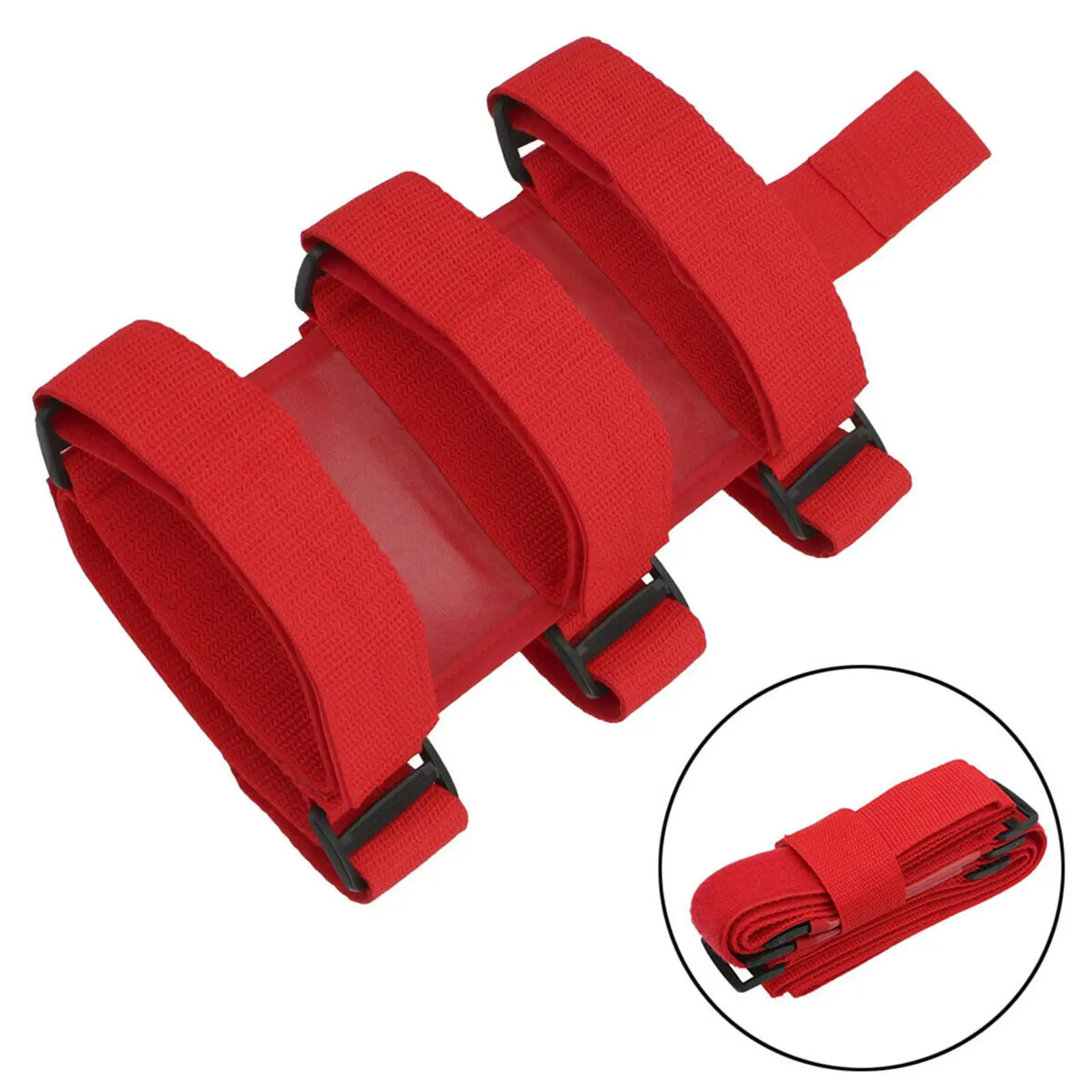 Roll Bar Holder, Hold 2.5-3lb, Adjustable Strap Bracket Mount 965-2021, Red, 1pc