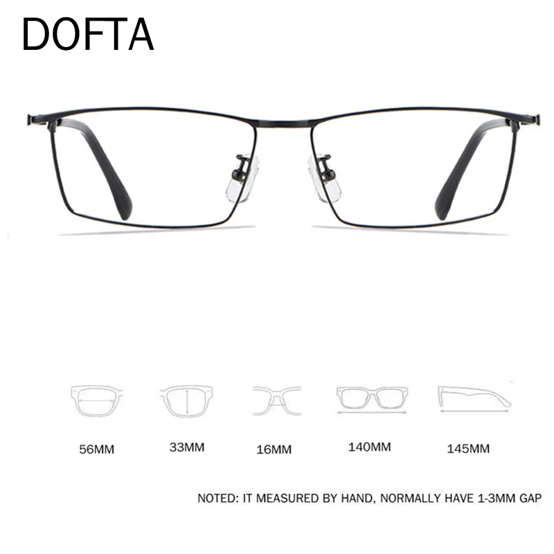 DOFTA New Pure Titanium Glasses Frame Men Retro Vintage Prescription Square Eyeglasses Myopia Optical Eyewear 5818