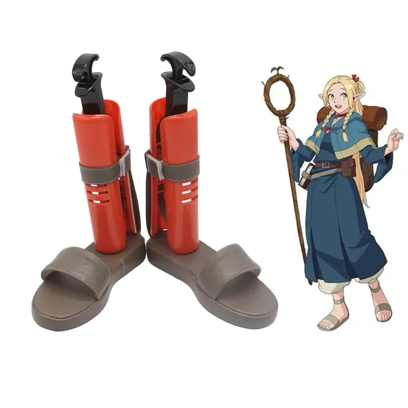 Chaussures de Cosplay de Marcille Matato de Chilchuck Tims, Bottes d'Anime Délicieux dans le Donjon, Accessoires de Costume de ixde Noël et d'Halloween