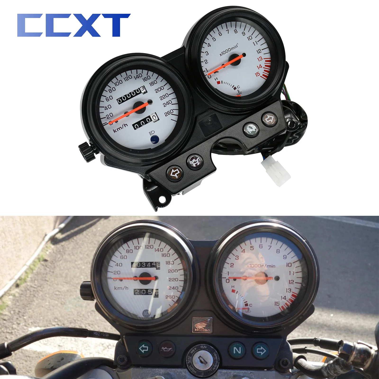 

Motorcycle Street Bike Temperature Speedo Tachometer Meter Gauge For HONDA CB600 Hornet 600 1996 1997 1998 1999 2000 2001 2002