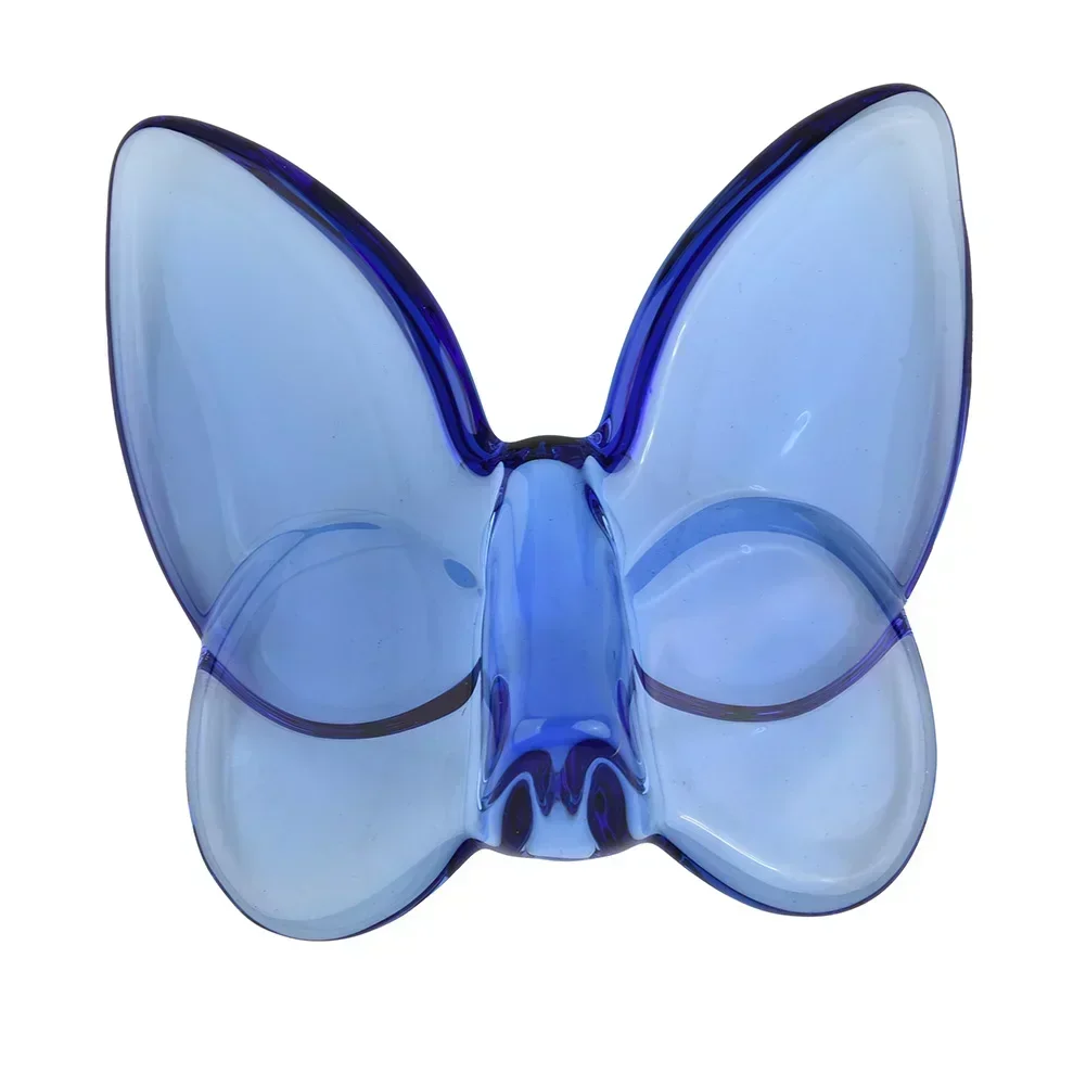 Decor Butterfly Ornament 6.5*8*3cm Accessories Bright Color Decoration Glass Ornaments Table Transparent 1pcs