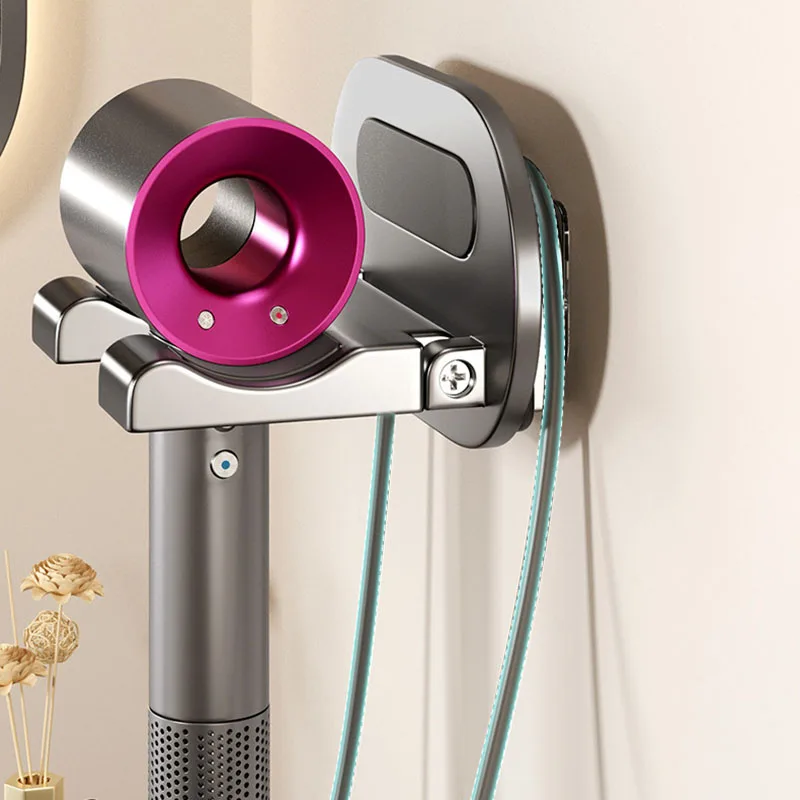 حامل مجفف الشعر، حامل مجفف الحائط، حامل فرد الشعر، صندوق منظم، حامل منفاخ المرحاض، ملحقات الحمام