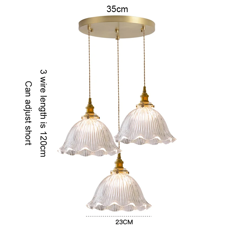Moderne Glazen Hanger Licht Eetkamer Retro Kroonluchter Creatief Hangend Licht Transparante Lampenkap Voor Restaurant Lamp Plafond hanglamp keuken hanglampen eetkamer vintage verlichting goud glas
